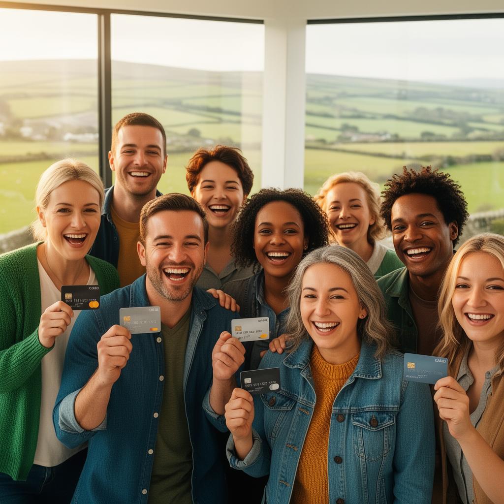 Happy Irish people discovering credit card savings